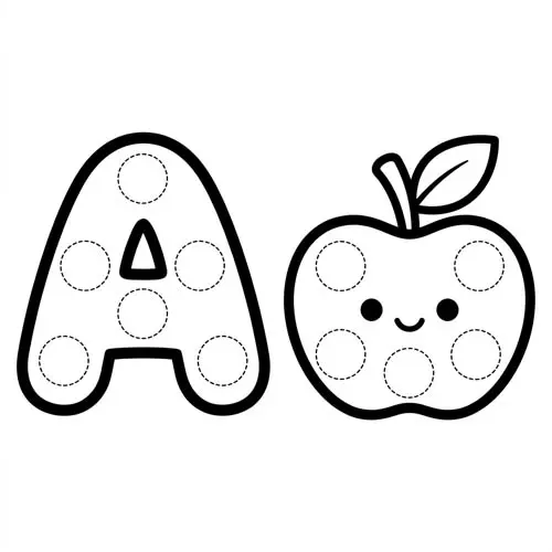 Preview of Apple Dot Marker Printable