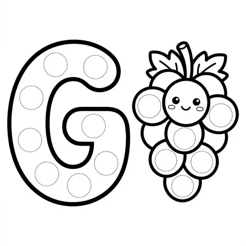 Preview of Grape Dot Marker Printable
