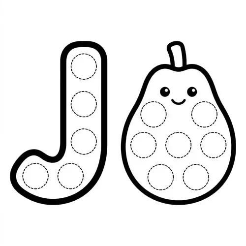 Preview of Jackfruit Dot Marker Printable