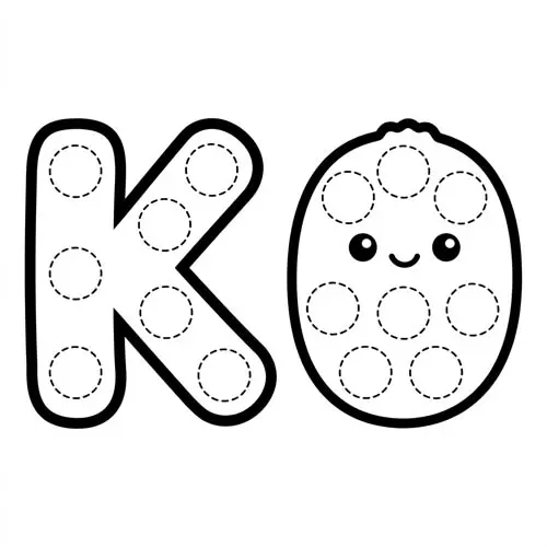 Preview of Kiwi Dot Marker Printable