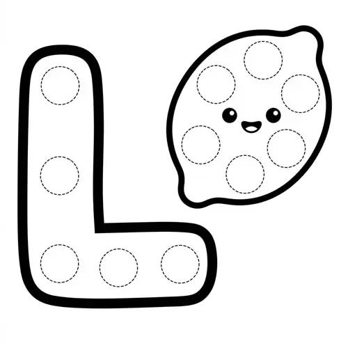 Preview of Lemon Dot Marker Printable