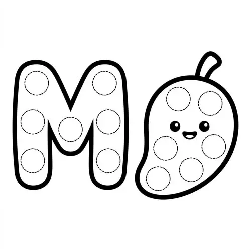 Preview of Mango Dot Marker Printable