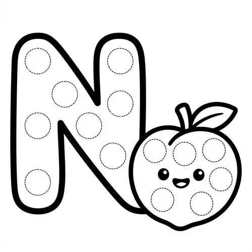 Preview of Nectarine Dot Marker Printable