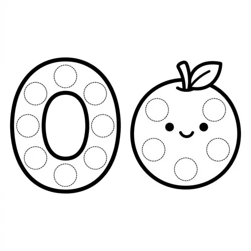 Preview of Orange Dot Marker Printable