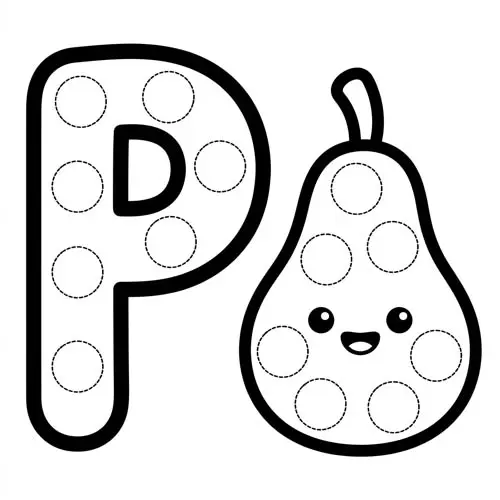 Preview of Pear Dot Marker Printable
