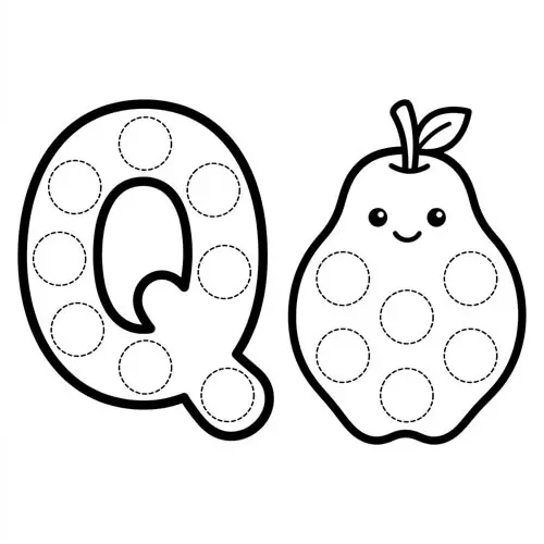 Preview of Quince Dot Marker Printable