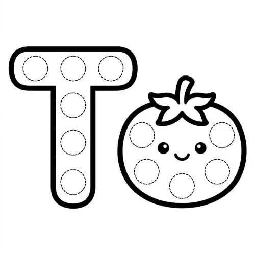 Preview of Tomato Dot Marker Printable