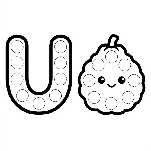 Preview of Ugli Fruit Dot Marker Printable