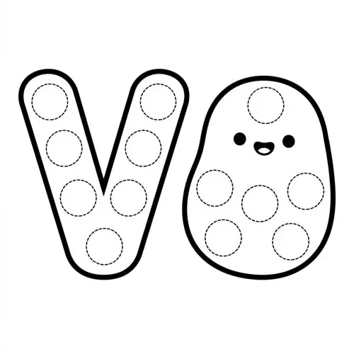 Preview of Vitelotte Dot Marker Printable