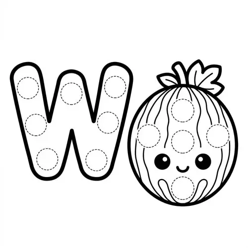 Preview of Watermelon Dot Marker Printable