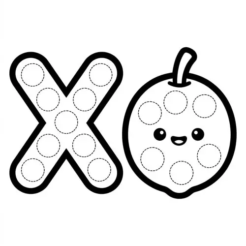 Preview of Ximenia Dot Marker Printable