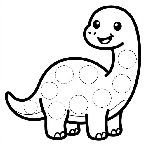 Preview of Brontosaurus Dot Marker Printable