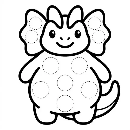 Preview of Dilophosaurus Dot Marker Printable