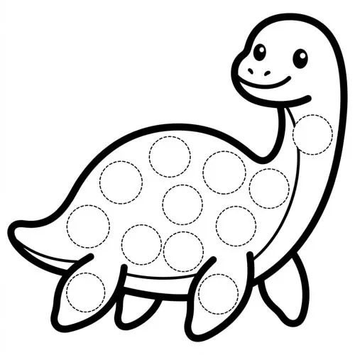 Preview of Plesiosaurus Dot Marker Printable