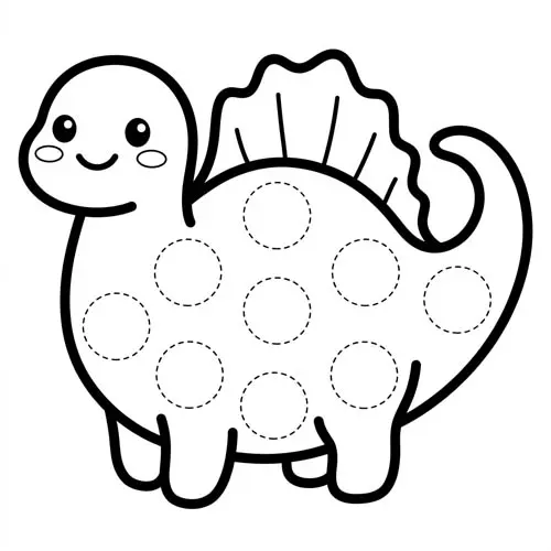 Preview of Spinosaurus Dot Marker Printable