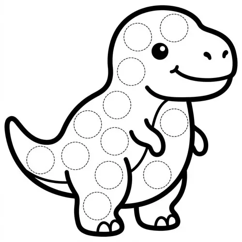 Preview of T-rex Dot Marker Printable
