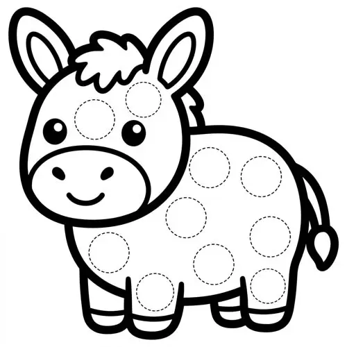 Preview of Donkey Dot Marker Printable