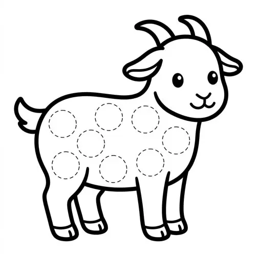 Preview of Goat Dot Marker Printable