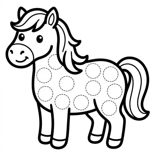 Preview of Horse Dot Marker Printable