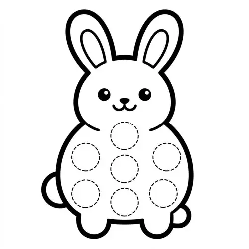 Preview of Rabbit Dot Marker Printable