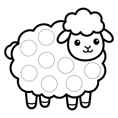 Preview of Sheep Dot Marker Printable