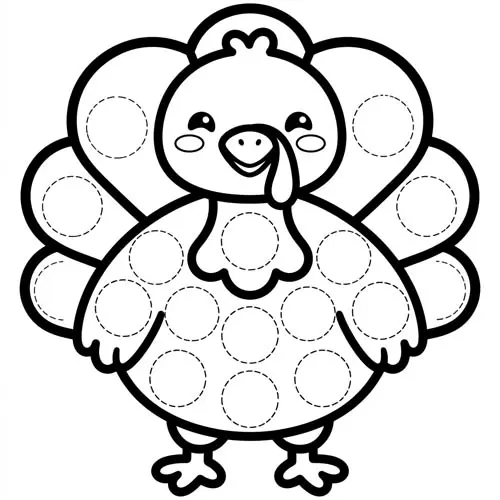 Preview of Turkey Dot Marker Printable