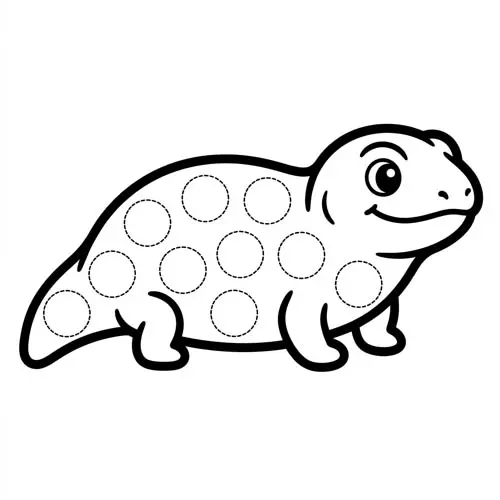Lizard Dot Marker Printable