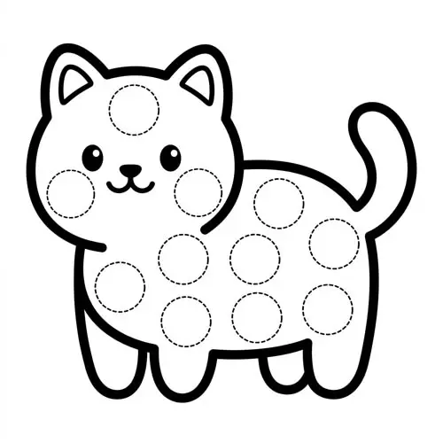 Cat Dot Marker Printable
