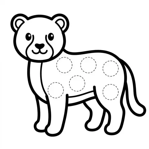 Preview of Cheetah Dot Marker Printable
