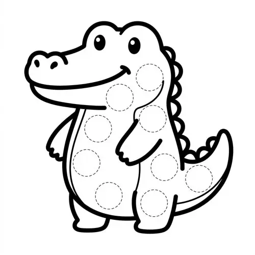 Preview of Crocodile Dot Marker Printable