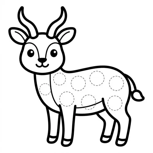 Preview of Gazelle Dot Marker Printable