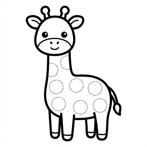 Preview of Giraffe Dot Marker Printable
