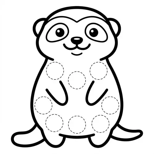 Preview of Meerkat Dot Marker Printable
