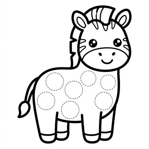 Preview of Zebra Dot Marker Printable