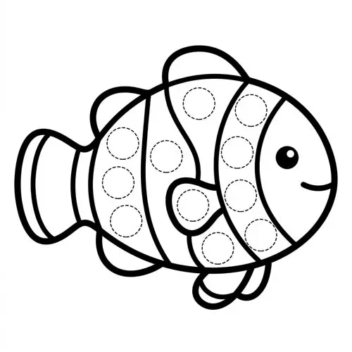 Preview of Clownfish Dot Marker Printable