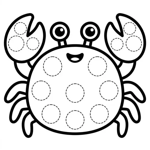 Preview of Crab Dot Marker Printable