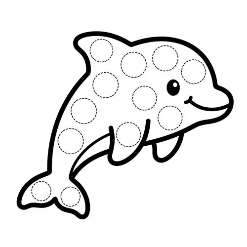 Preview of Dolphin Dot Marker Printable