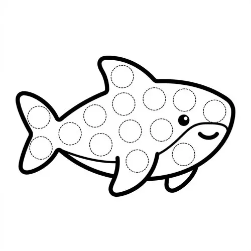 Preview of Shark Dot Marker Printable