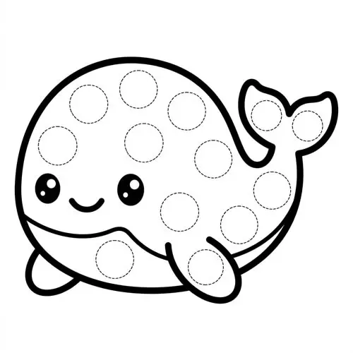 Preview of Whale Dot Marker Printable
