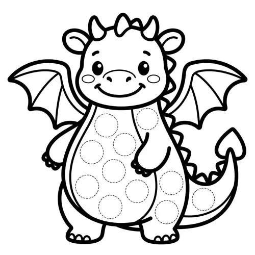 Preview of Dragon Dot Marker Printable