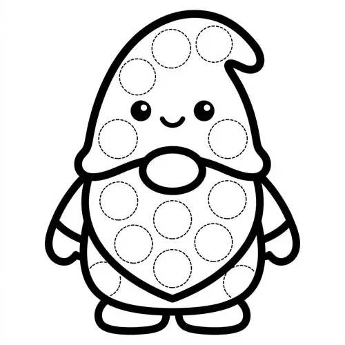 Preview of Gnome Dot Marker Printable