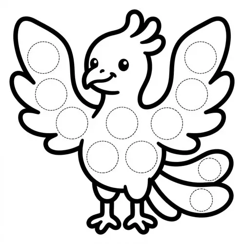 Preview of Phoenix Dot Marker Printable