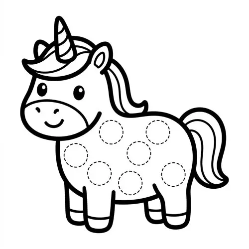 Preview of Unicorn Dot Marker Printable
