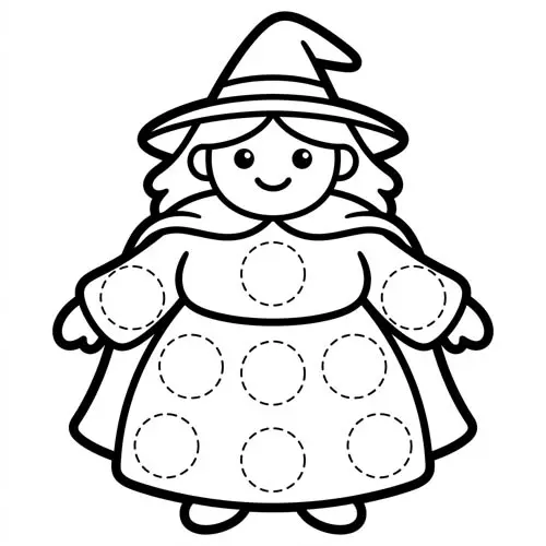 Preview of Witch Dot Marker Printable