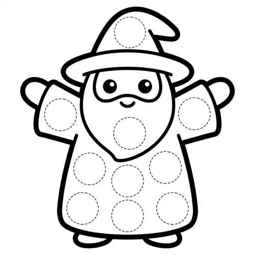 Preview of Wizard Dot Marker Printable