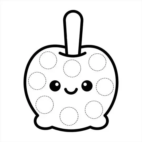 Preview of Candy Apple Dot Marker Printable
