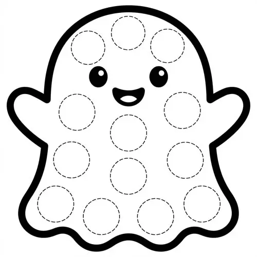 Preview of Friendly Ghost Dot Marker Printable