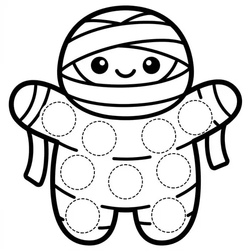 Preview of Mummy Dot Marker Printable