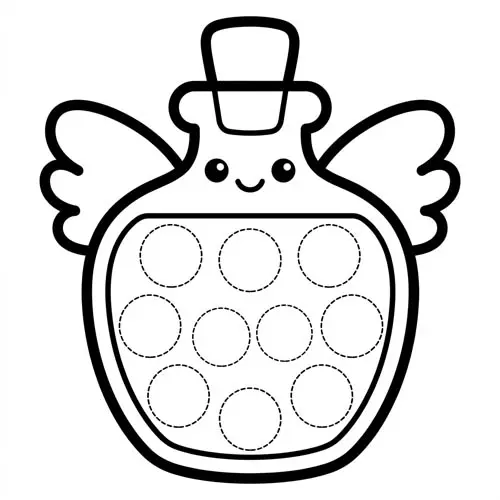 Preview of Potion Bottle Dot Marker Printable
