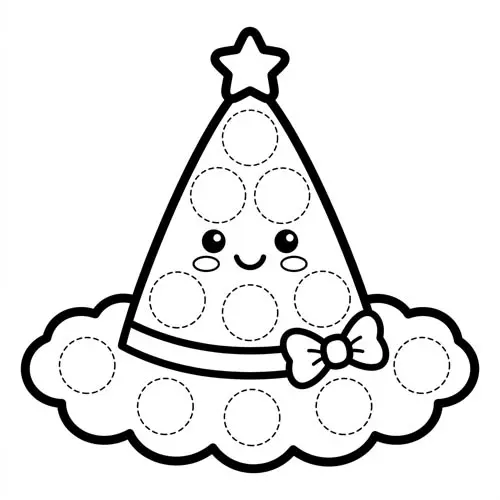 Preview of Witches Hat Dot Marker Printable